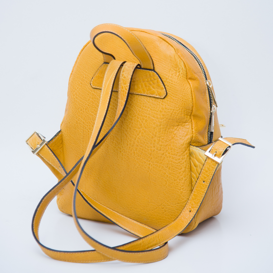 Zaino in Pelle Vera Placcature in Oro