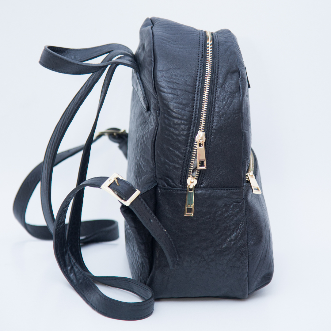 Zaino in Pelle Vera Placcature in Oro