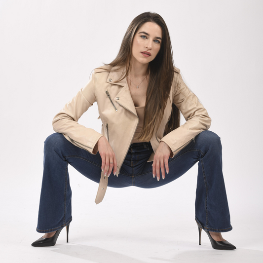 Chiodo in Pelle Panna Donna