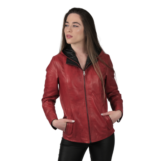Giacca con cappuccio Rosso Donna