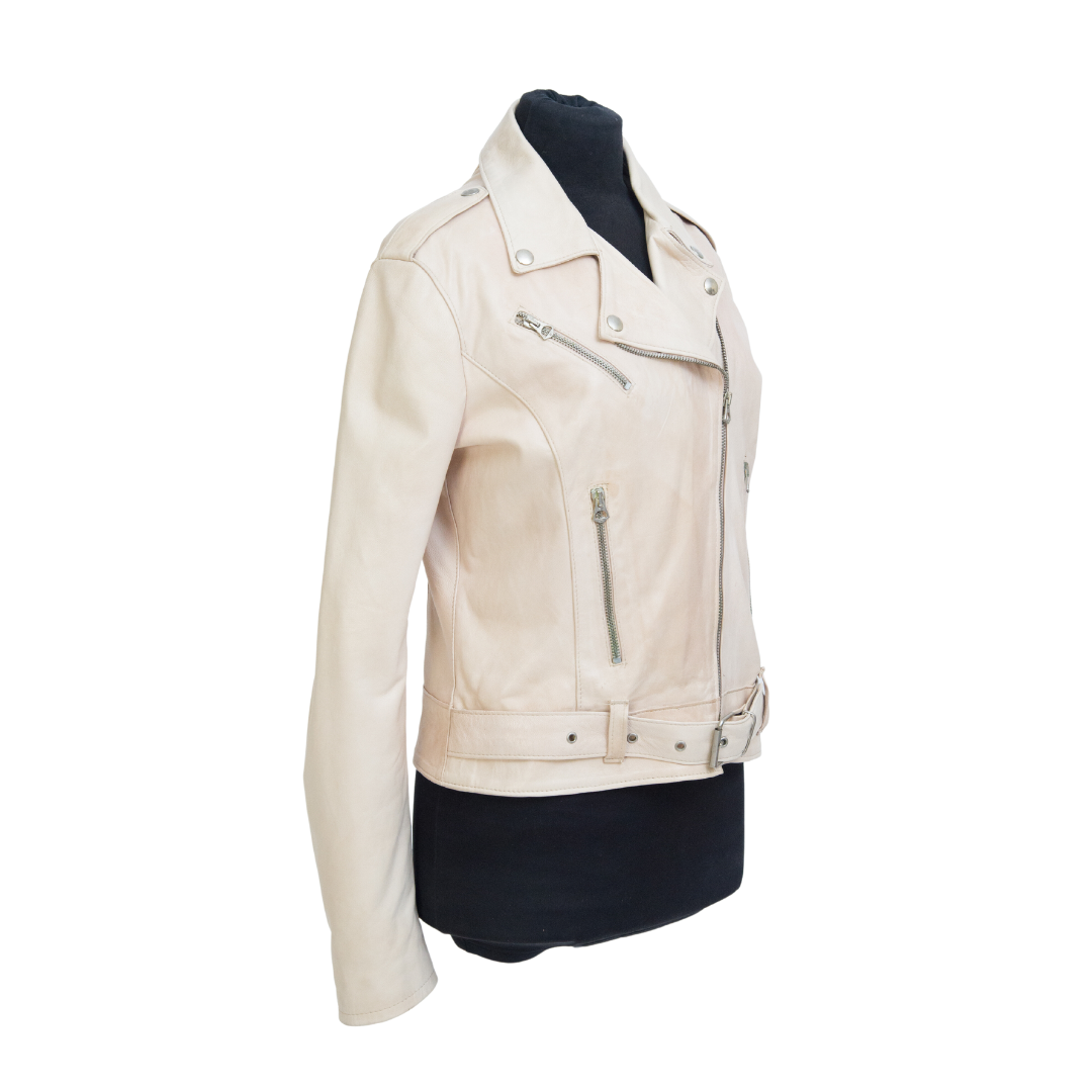 Chiodo in Pelle Panna Donna
