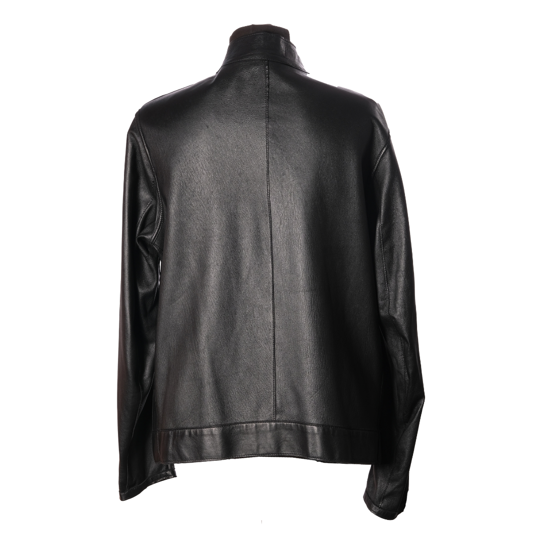 Giubbotto in Pelle & Nappa doubles Nero