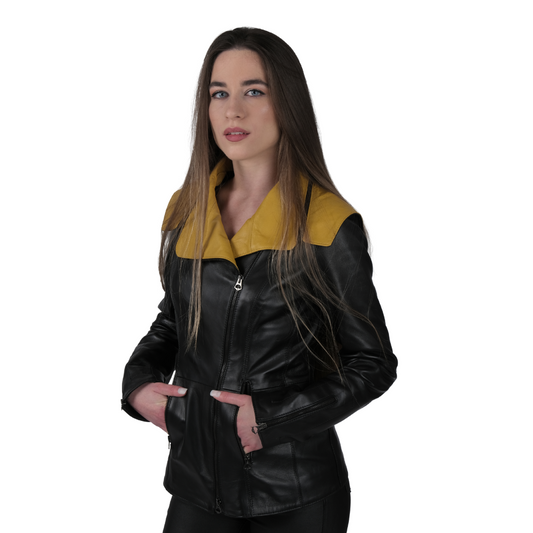 Giacca con cappuccio Bicolor Donna