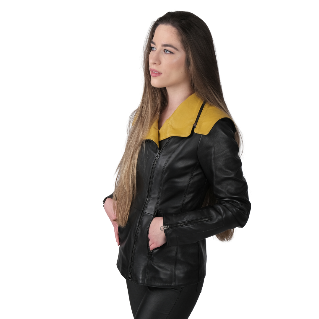 Giacca con cappuccio Bicolor Donna