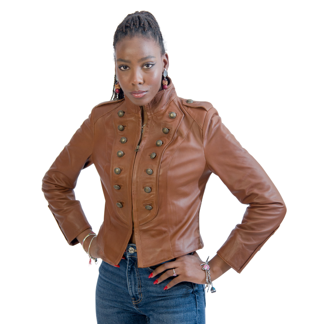 Giubbino imperiale Cuoio Donna