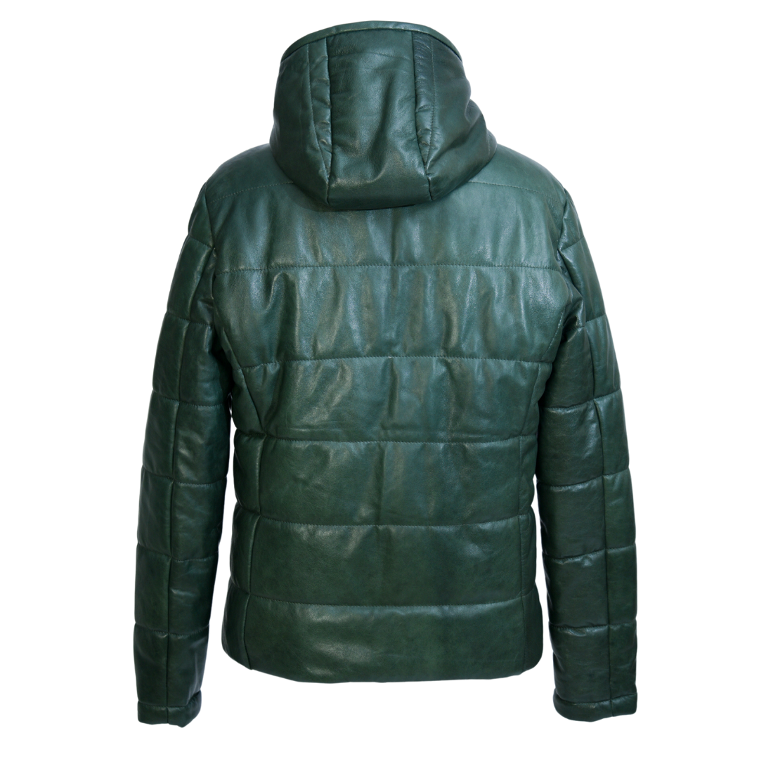 Piumino con cappuccio Verde Uomo