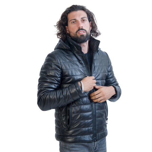 Piumino con cappuccio Nero Uomo