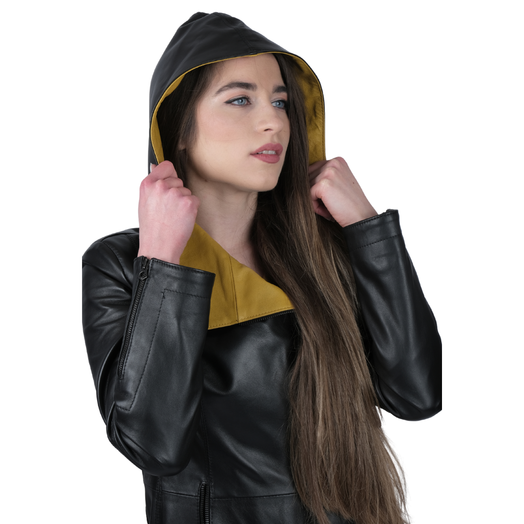 Giacca con cappuccio Bicolor Donna