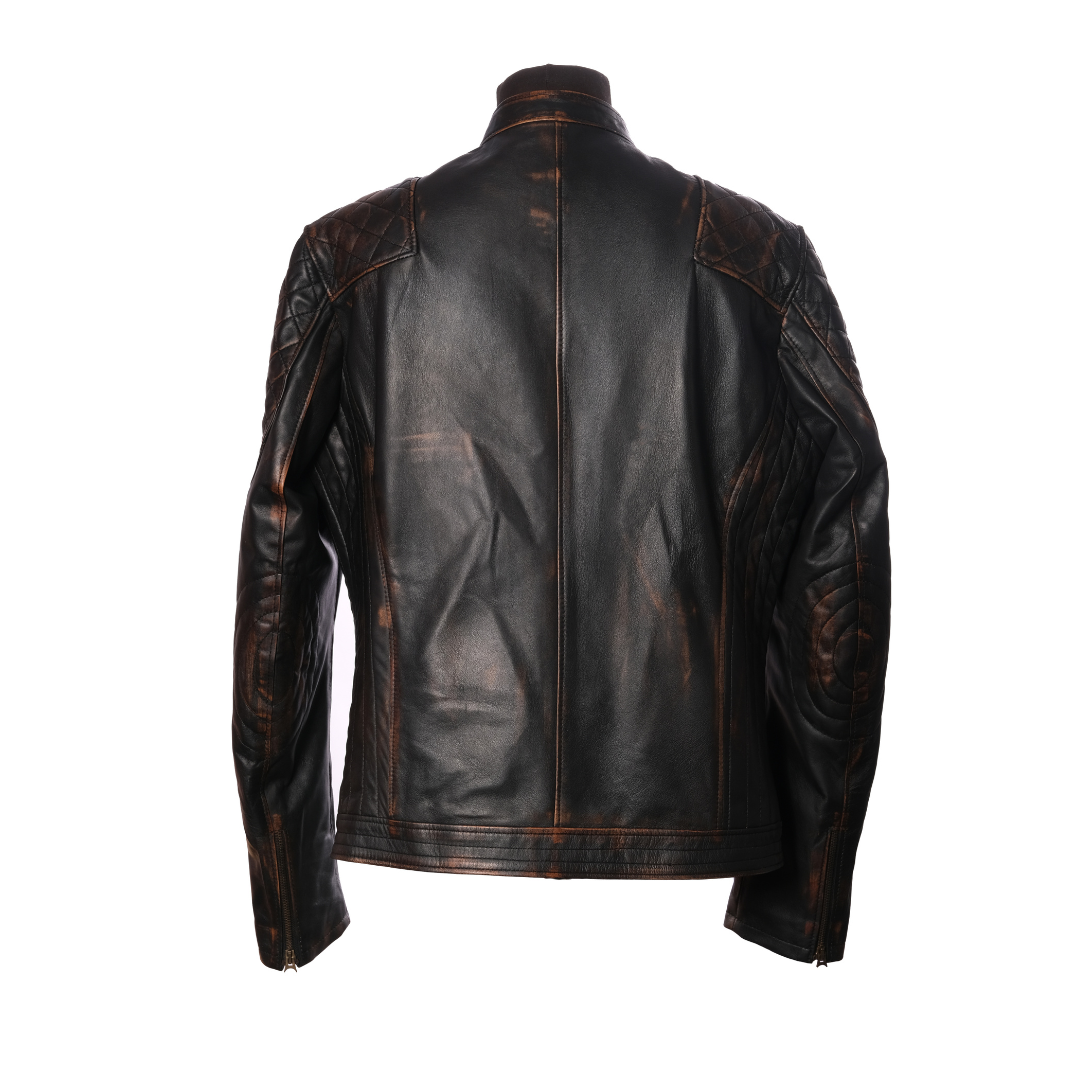 Motorcycle Nappa Nero modello Vintage Uomo