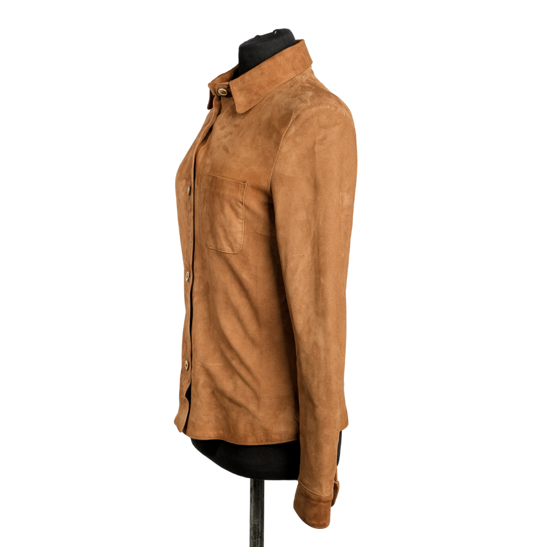 Camicia di Pelle Scamosciata