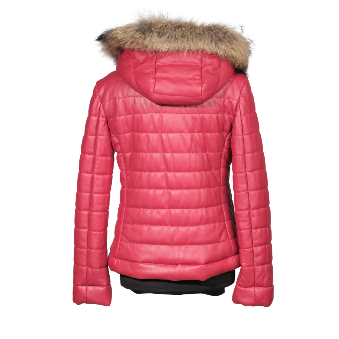 Piumino con Cappuccio Rosso donna