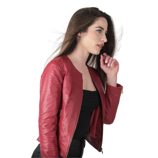 Giubbino Corto Donna Rosso