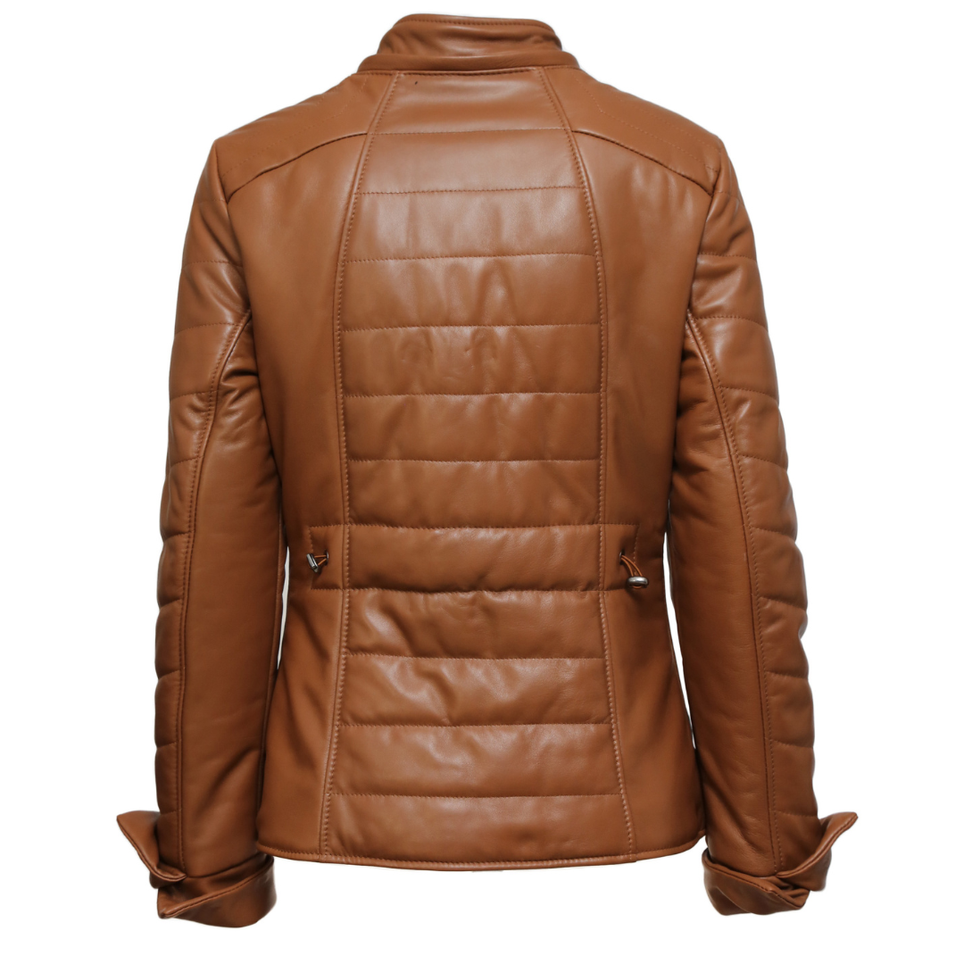 Piumino con cappuccio Marrone Donna