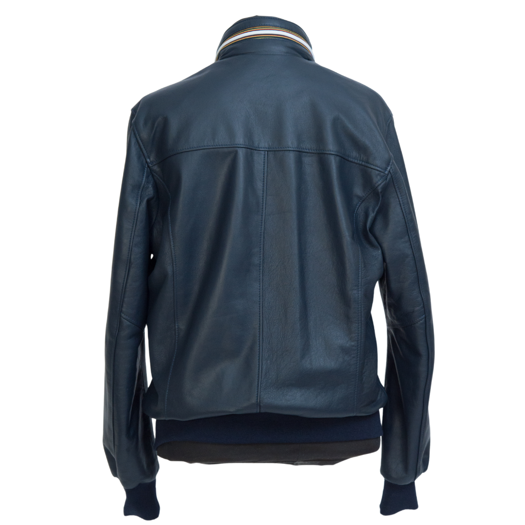 Bomber con Laccetto Blu Uomo