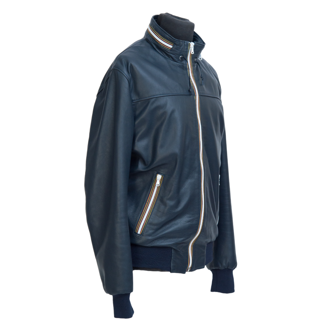Bomber con Laccetto Blu Uomo
