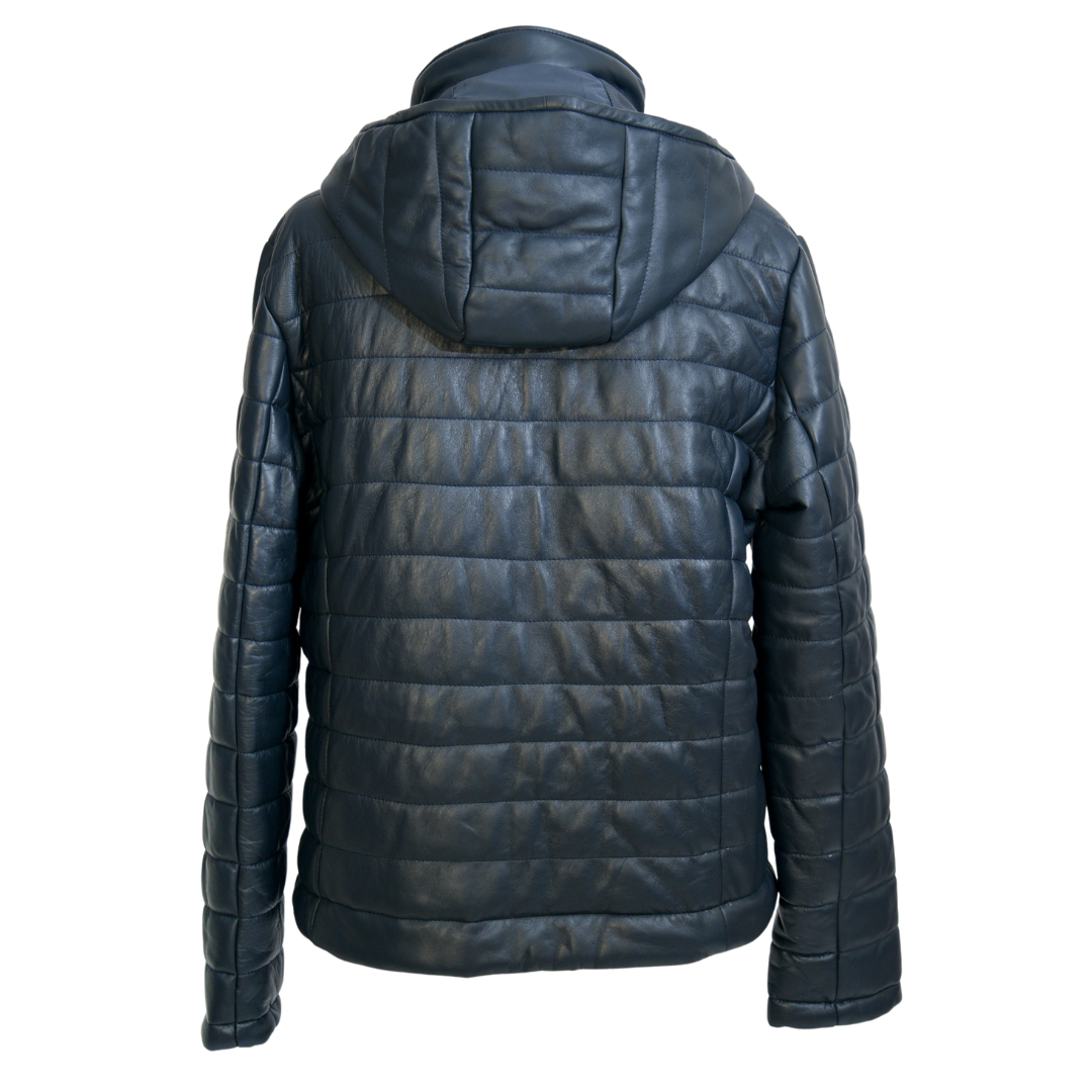 Piumino con cappuccio Blu Uomo