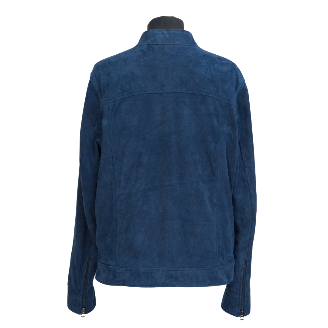 Giubbotto Classic Scamosciato Blu Uomo