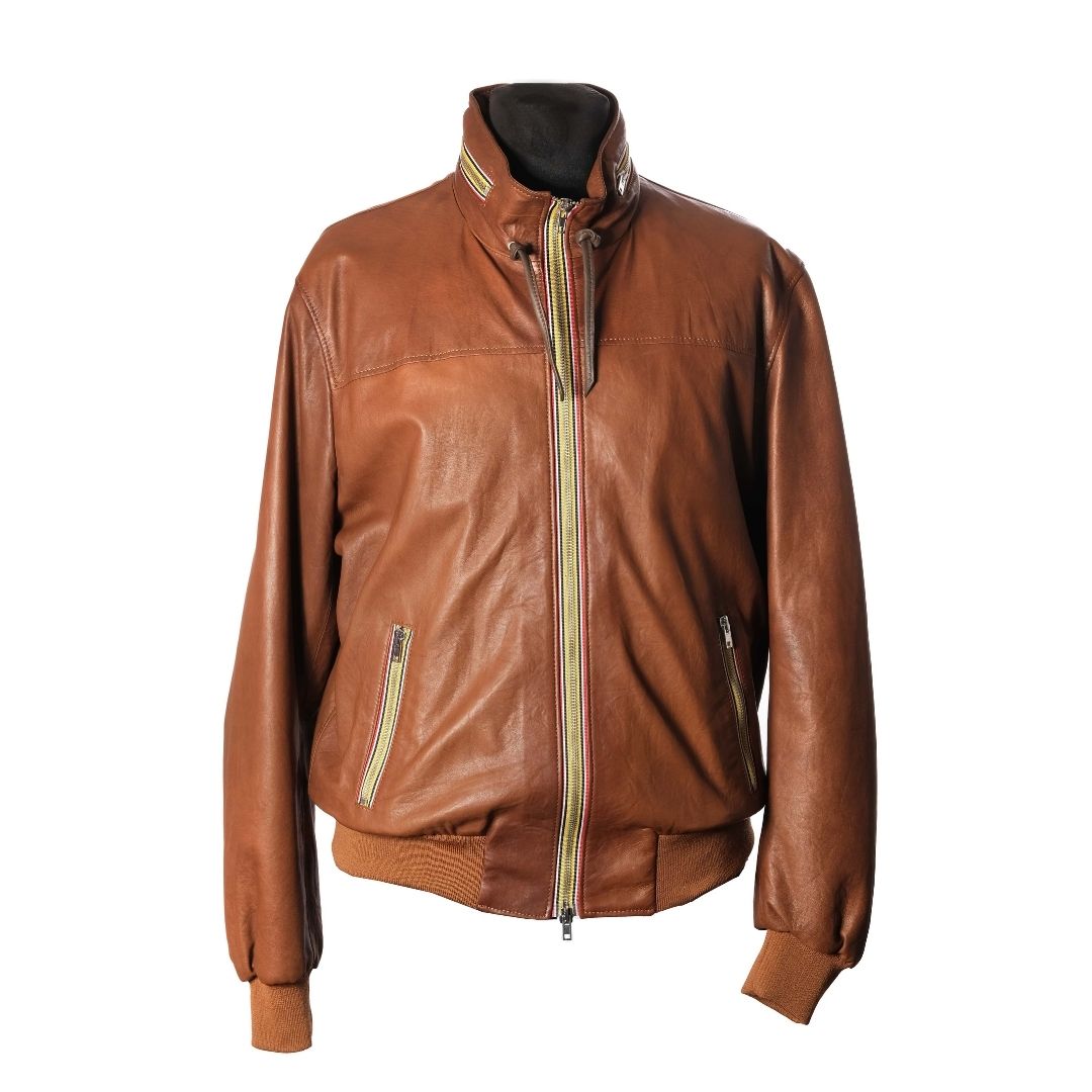 Bomber in Nappa effetto Cuoio Uomo