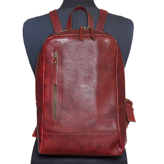 Zaino di Pelle Bordeaux
